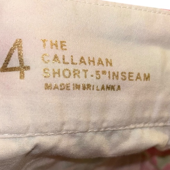 Lilly Pulitzer pink green yellow swirl Callahan Short 5 inseam shorts 4 - Picture 4 of 5